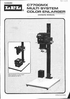 LPL C 7700 MX manual. Camera Instructions.